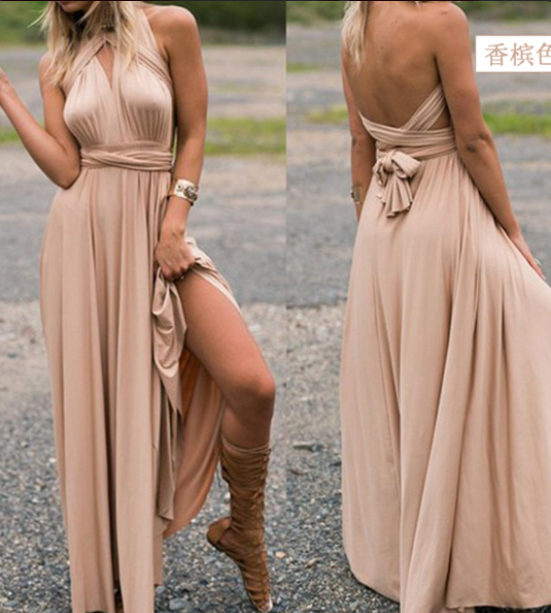 Multifunktionales Stretch-Wickelkleid für Damen