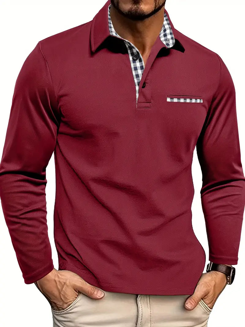 Herren Polo Shirt Langarm Für Winter