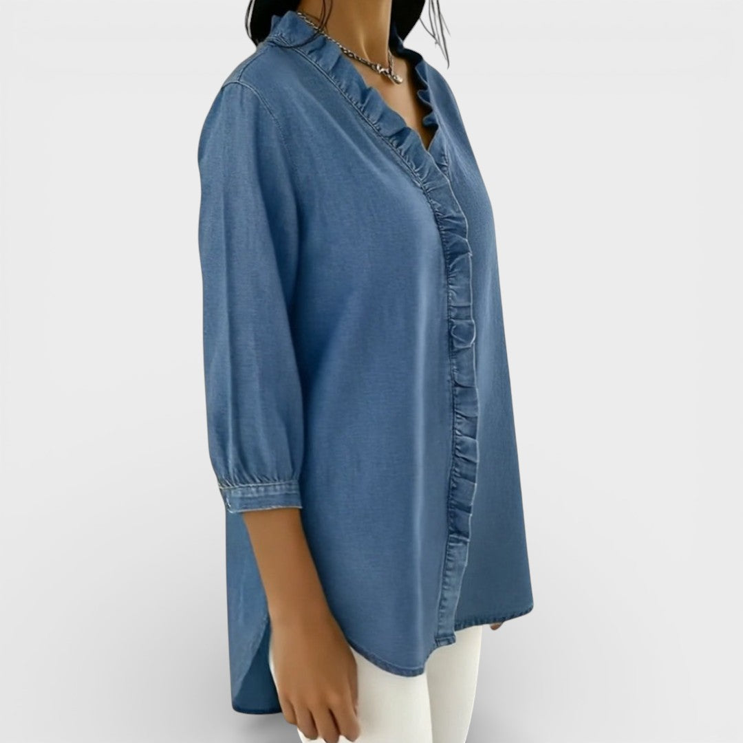 Elegante Bluse mit Rüschen für Damen