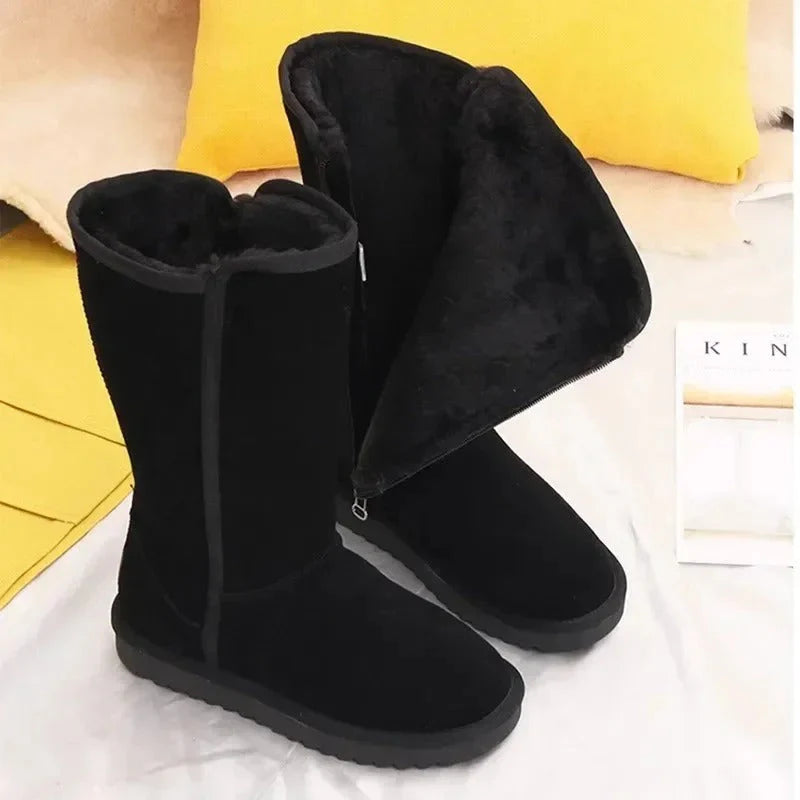 Winter Plüsch-Schneestiefel mit seitlichem Reißverschluss