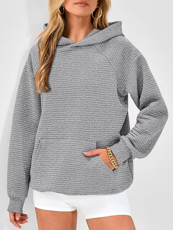 Damen Hoodie Mit Kapuze Und Kängurutasche