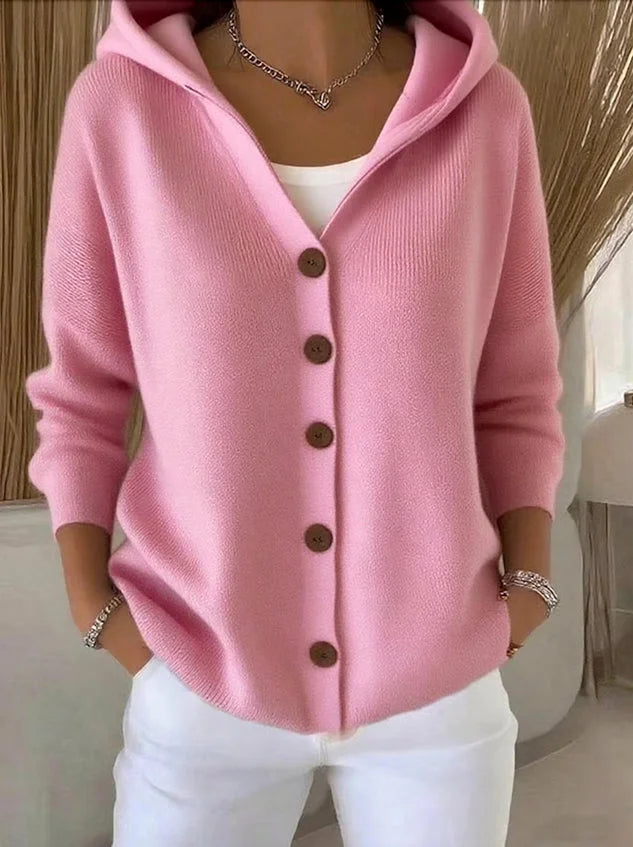 Damen Strickjacke Mit Knopfleiste Und Bequemer Passform