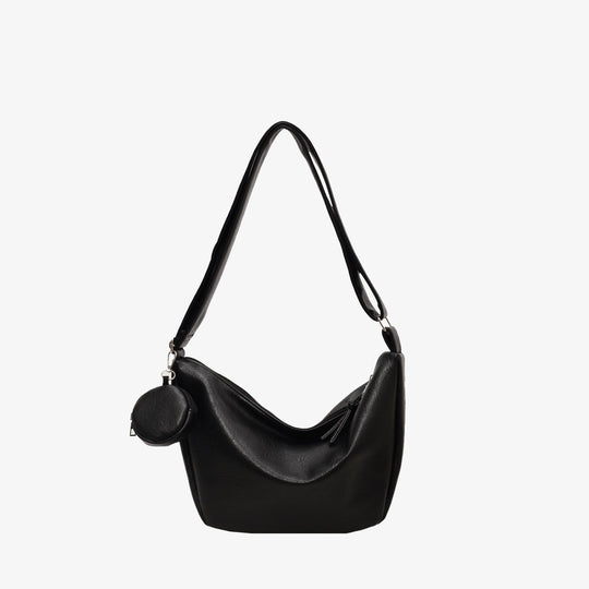 Trendige runde Schultertasche mit Minibörse für Damen