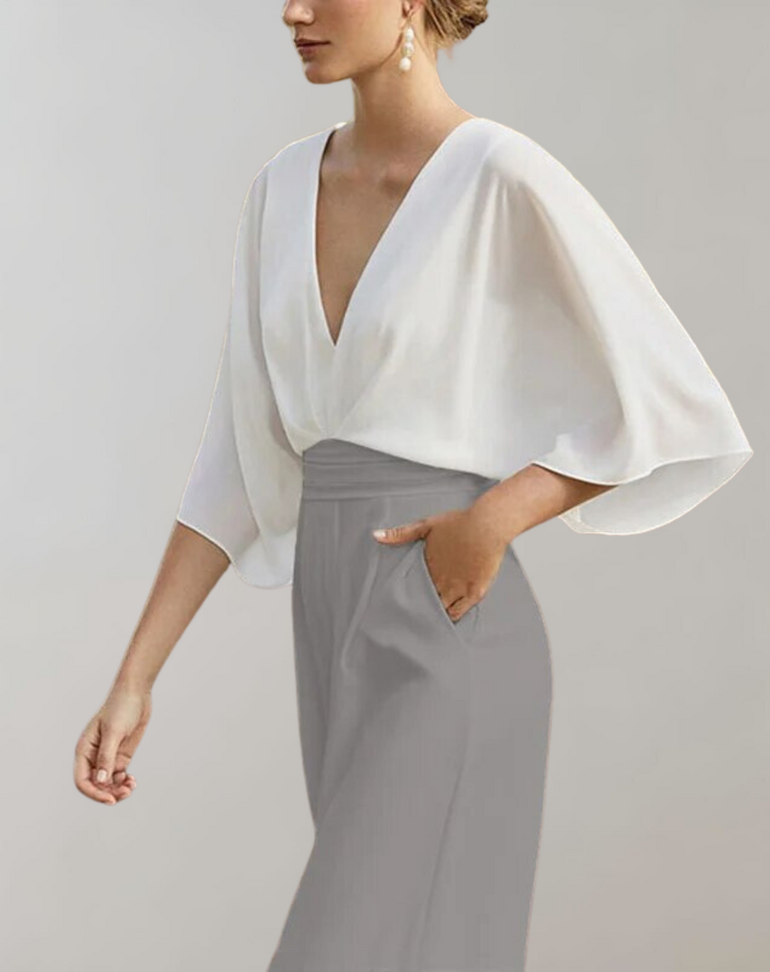 Lockerer Jumpsuit mit weitem Bein für Damen