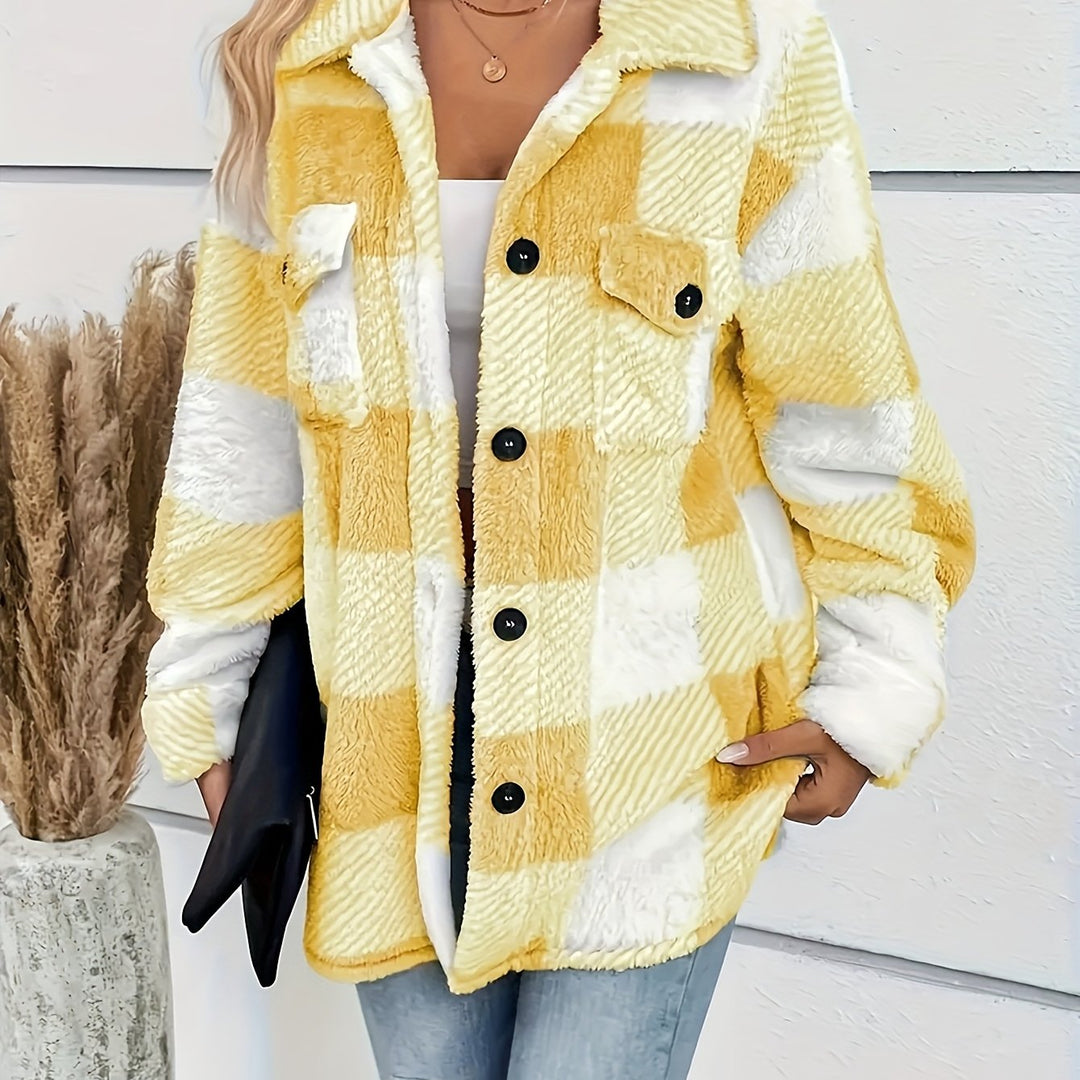 Stylische karierte Jacke für Damen