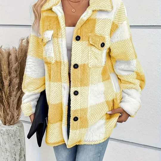 Stylische karierte Jacke für Damen