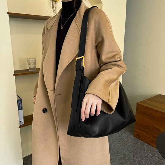Minimalistische Schultertasche mit Reißverschluss für Damen