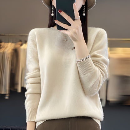 Eleganter Damenpullover aus Kaschmir, weicher Strickpullover
