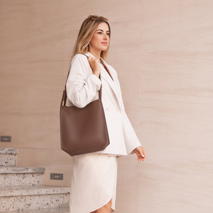Vegane Leder-Shopper-Tasche Leicht und Strukturiert