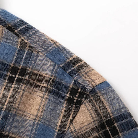 Herren Flanellhemd Mit Kariertem Muster