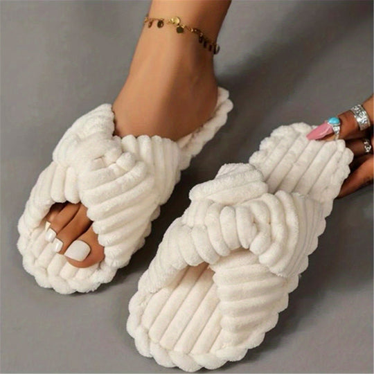 Offene Cross-Strap Schlappen für Damen