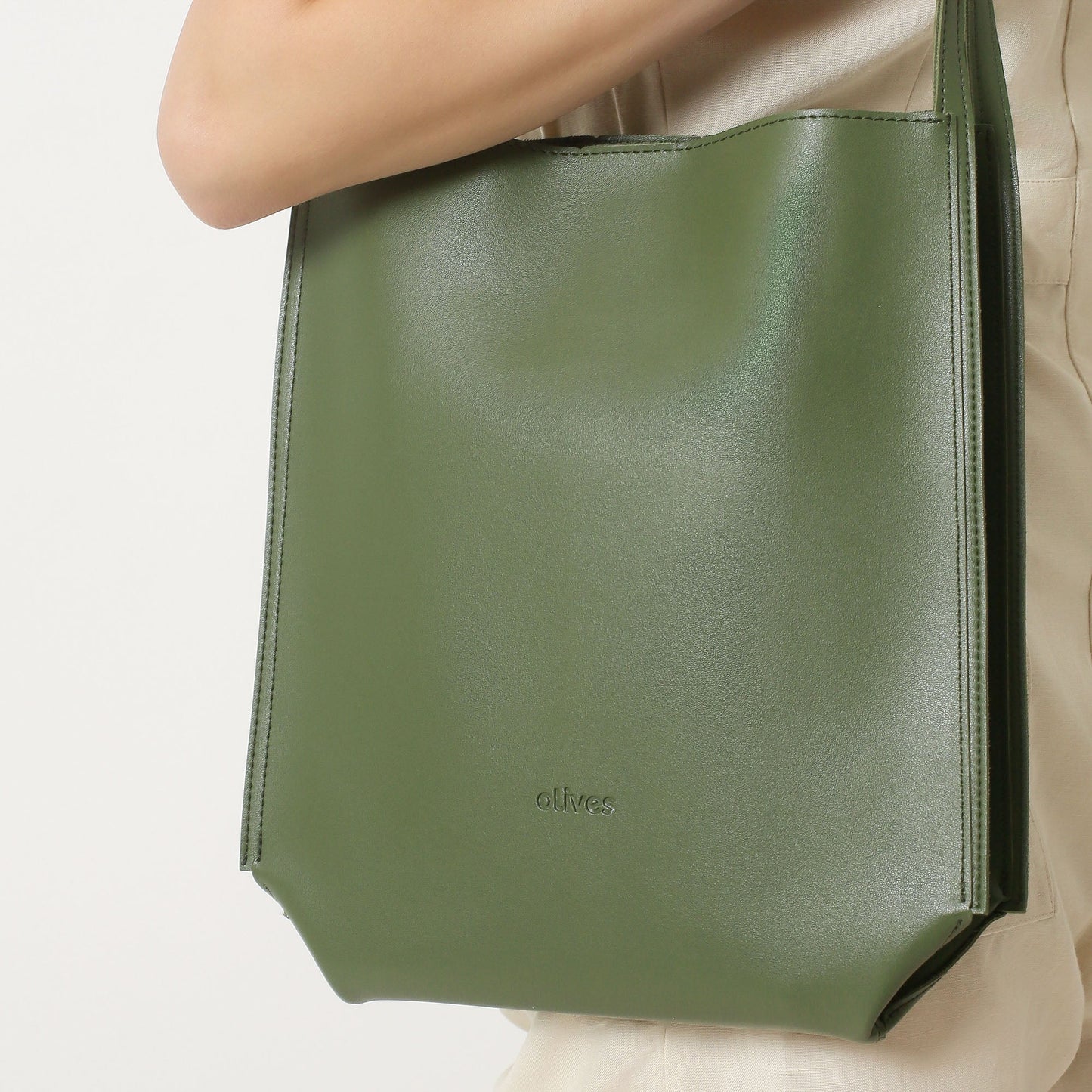 Vegane Leder-Shopper-Tasche Leicht und Strukturiert