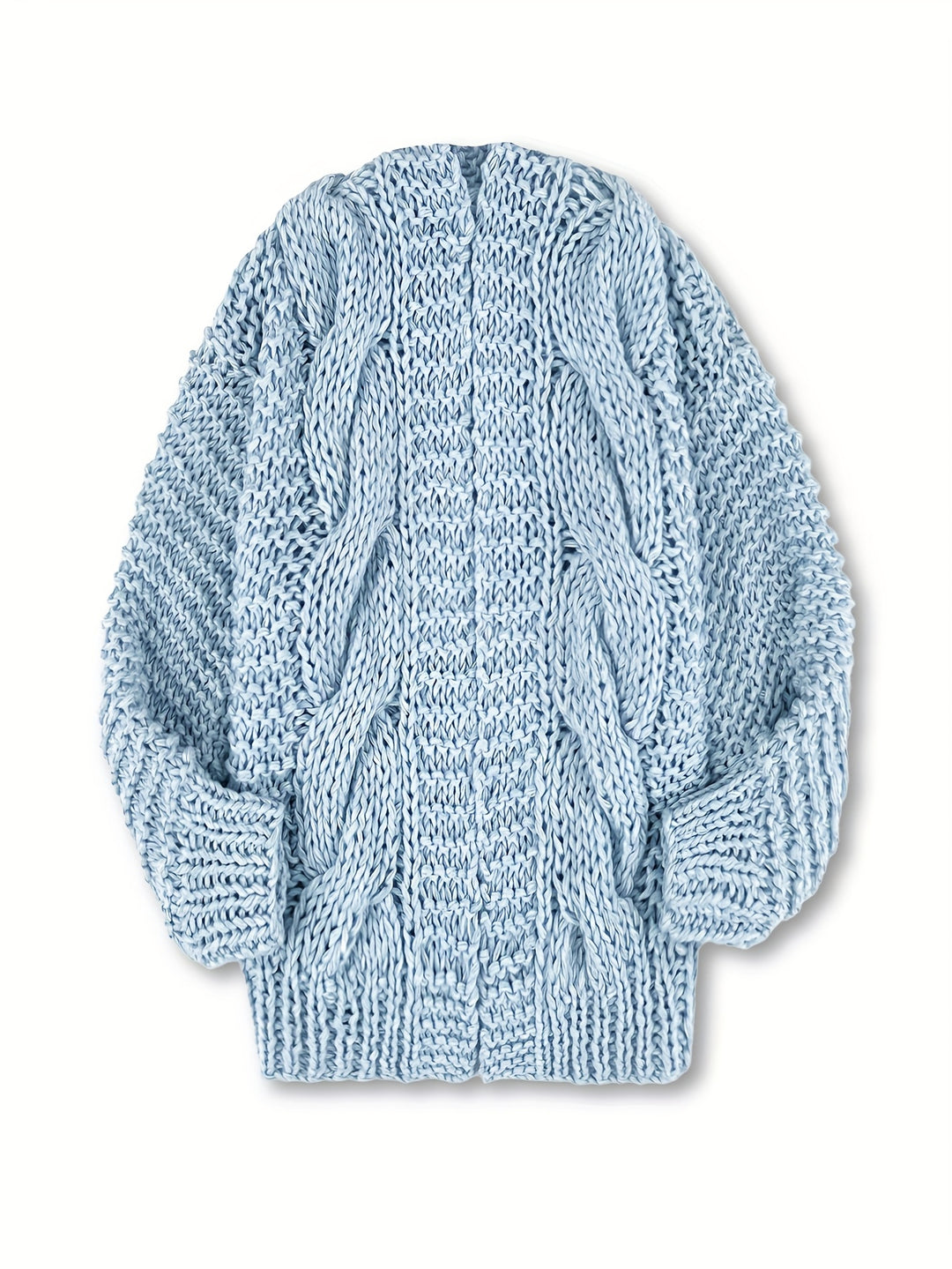 Grobstrick Cardigan mit geometrischem Muster für Damen