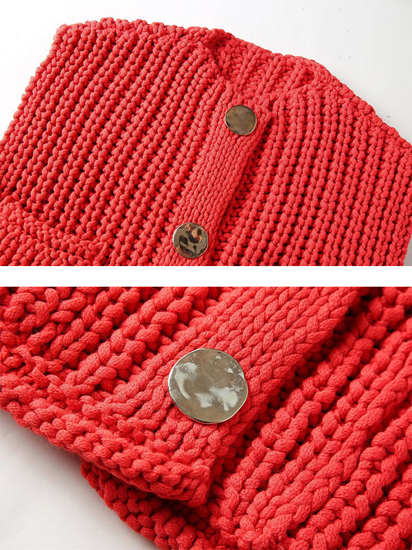 Damen Strickweste mit V-Ausschnitt und Taschen in moderner Passform