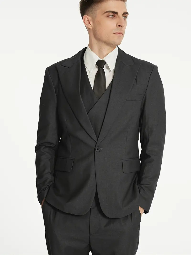 Herren Anzug Dreiteilig Mit Blazer Weste Und Hose