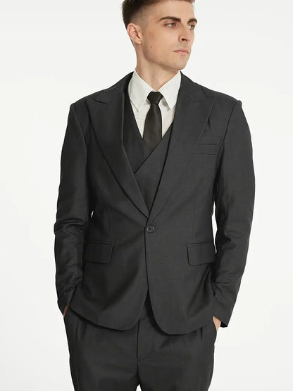 Herren Anzug Dreiteilig Mit Blazer Weste Und Hose