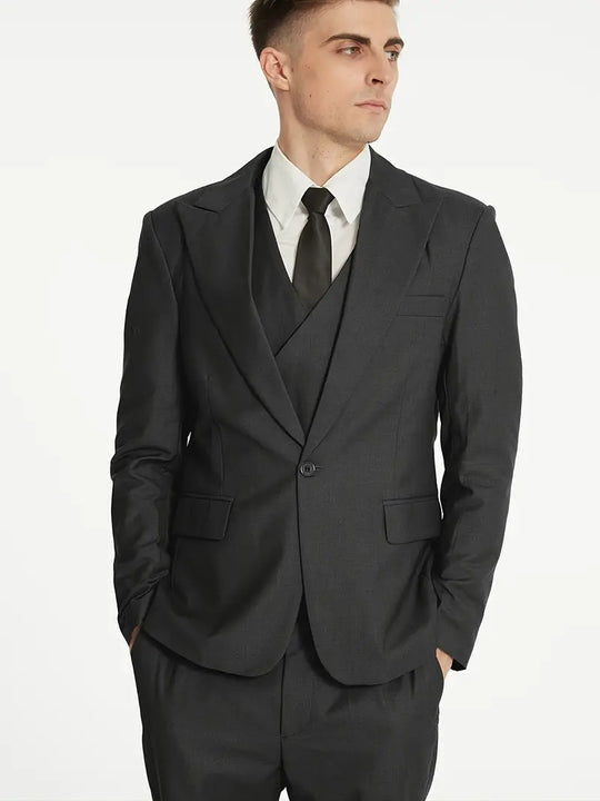 Herren Anzug Dreiteilig Mit Blazer Weste Und Hose