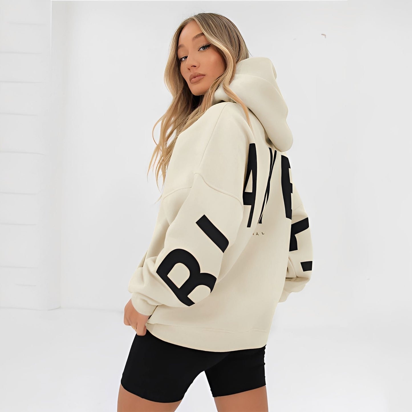 Damen Warmer Hoodie mit Trendigem Grafikdruck