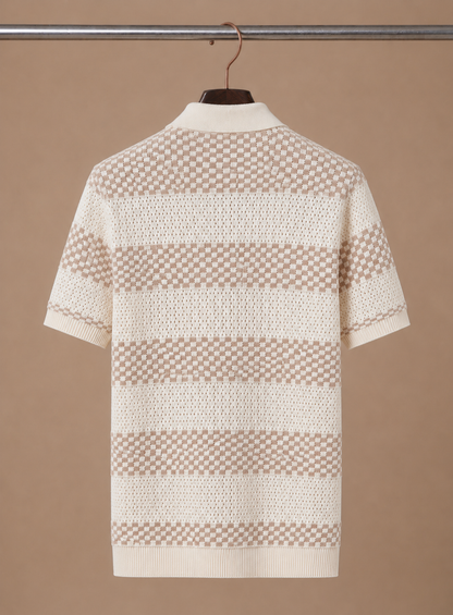 Herren Poloshirt aus Baumwolle mit Streifen, Regular Fit