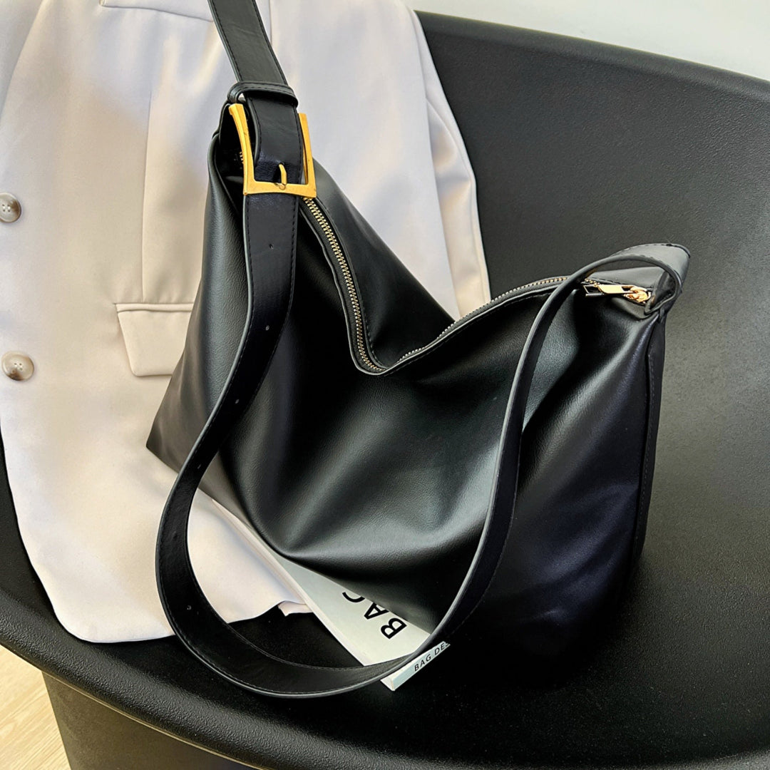 Minimalistische Schultertasche mit Reißverschluss für Damen