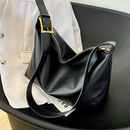Minimalistische Schultertasche mit Reißverschluss für Damen