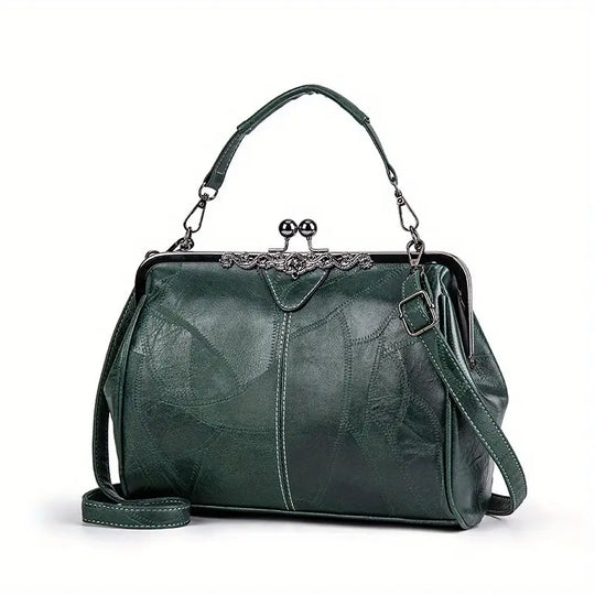 Elegante Vintage-Handtasche mit Kussverschluss für Damen