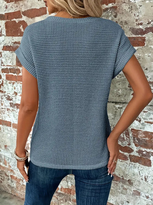 Lässiges T-Shirt mit kurzen Ärmeln