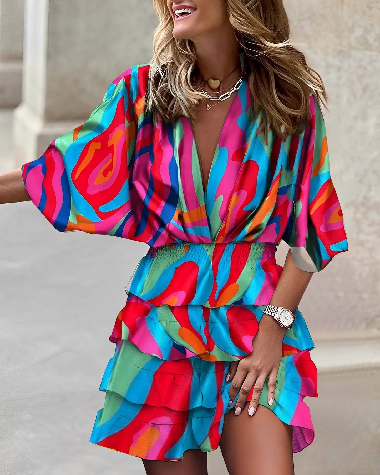 Damen Asymmetrisches Mini Kleid Stilvoll und Bequem
