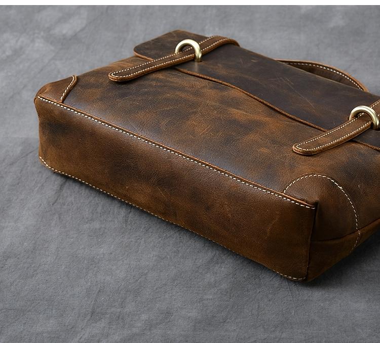 Rustikale Umhängetasche aus Leder im Retro-Stil