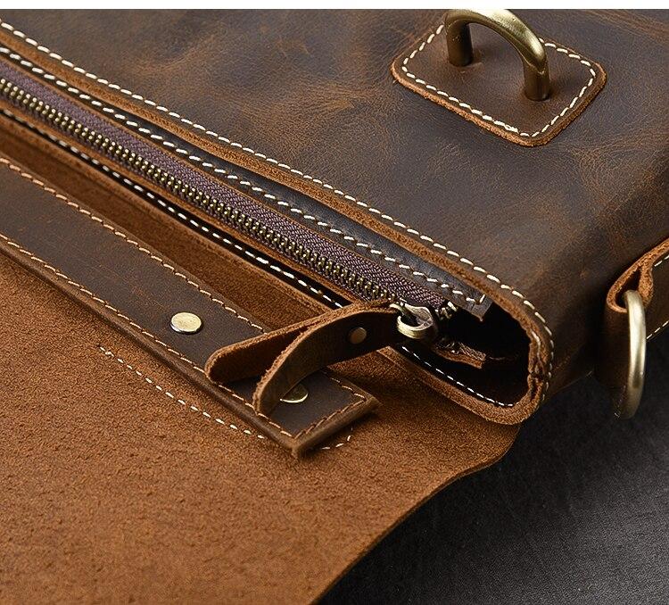Rustikale Umhängetasche aus Leder im Retro-Stil