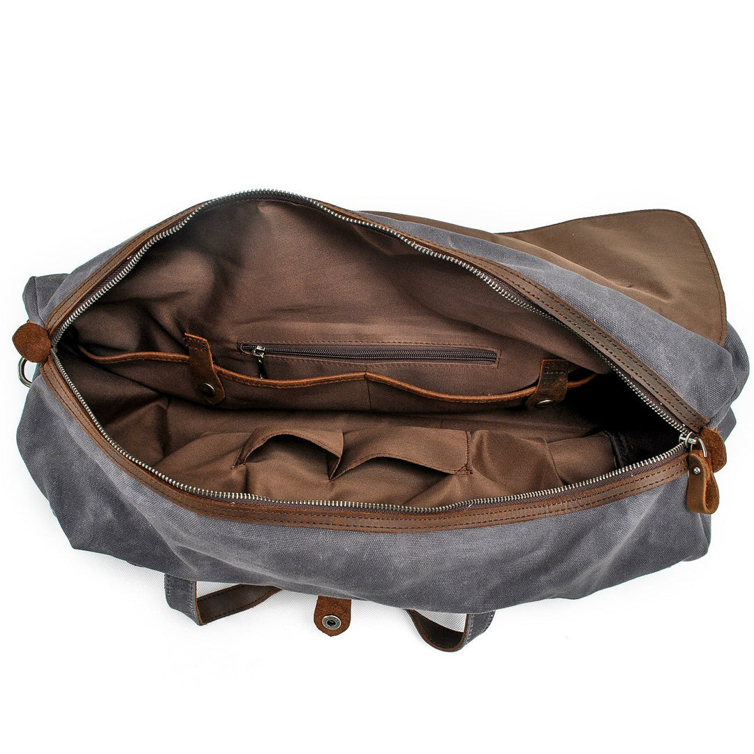 Vintage Reisetasche aus Canvas und Leder für Herren