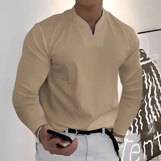 Herren Langarm Freizeitshirt