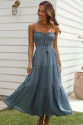 Midi-Kleid für Damen aus Chiffon-Baumwollmischung