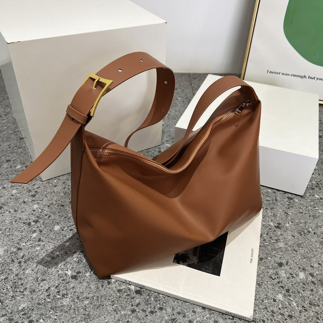 Minimalistische Schultertasche mit Reißverschluss für Damen