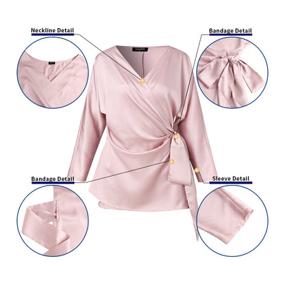 Seidensatinbluse für Damen