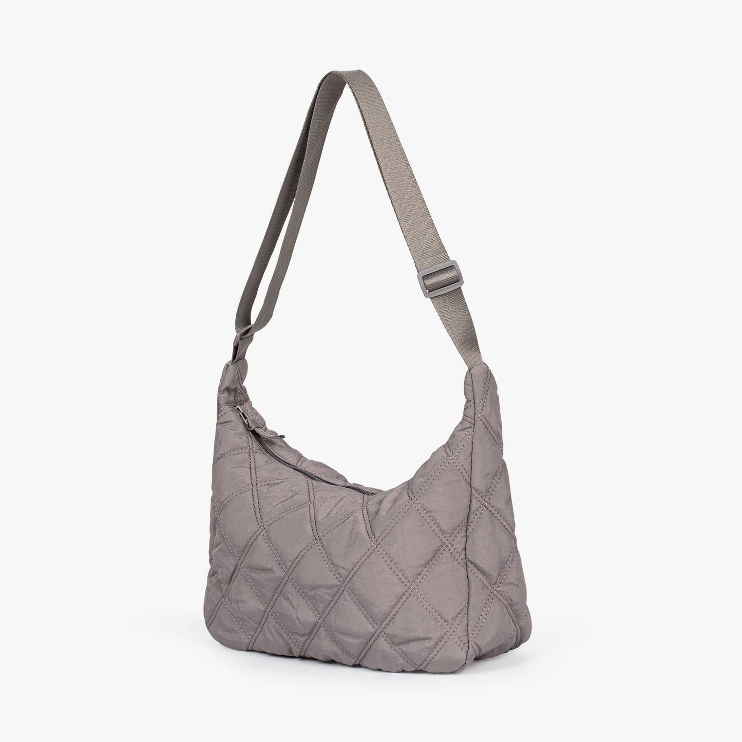 Gesteppte Diamond Puffer Schultertasche Leichtes Nylon
