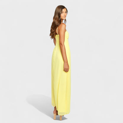Elegantes gelbes Maxikleid für Damen