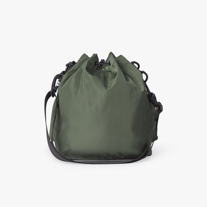 Nylon Kordelzug-Beuteltasche mit abnehmbarem Griff und Schultergurt