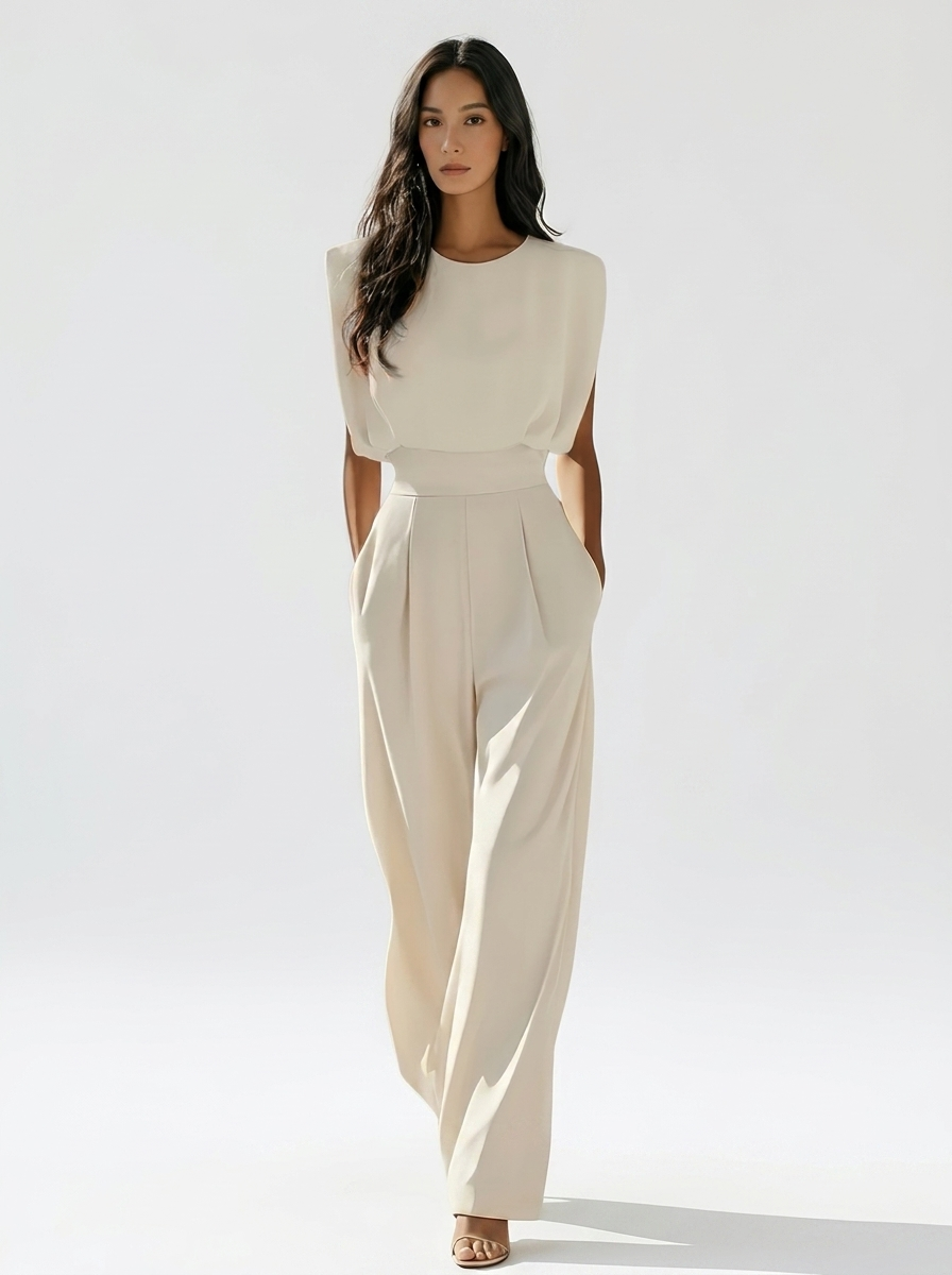 Jumpsuit für Damen mit weichem Griff und Gürtel