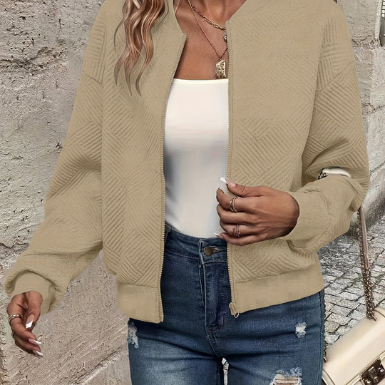 Leichte Übergangsjacke mit Stehkragen und Reißverschluss für Damen