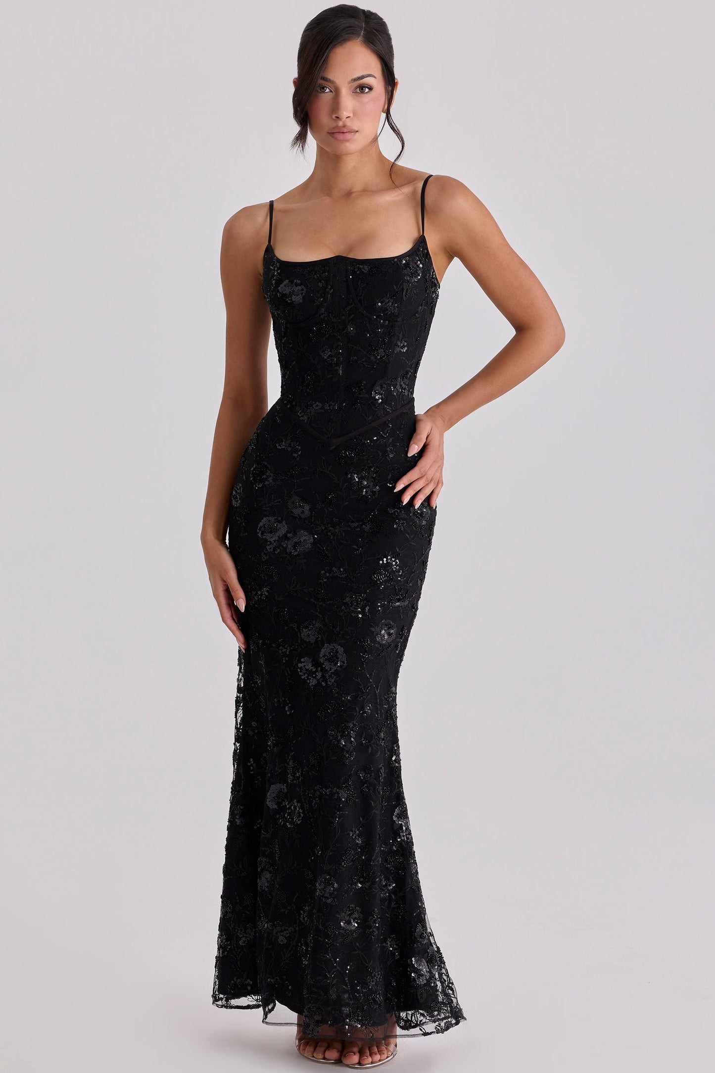 Gestricktes Maxikleid mit langen Ärmeln für Damen