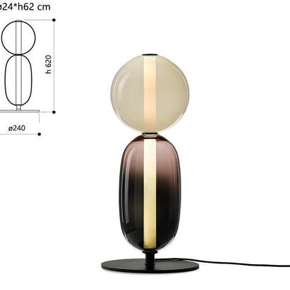 Glas-Tischlampe Modernes Skulpturales Design