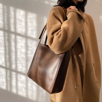 Vegane Leder-Shopper-Tasche Leicht und Strukturiert