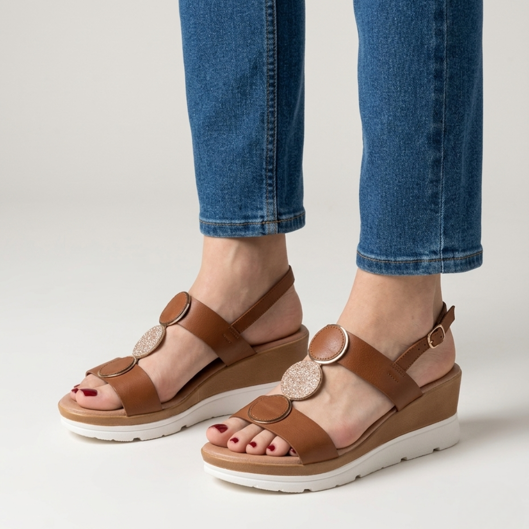 Modische Sandalen mit Keilabsatz und hohem Tragekomfort
