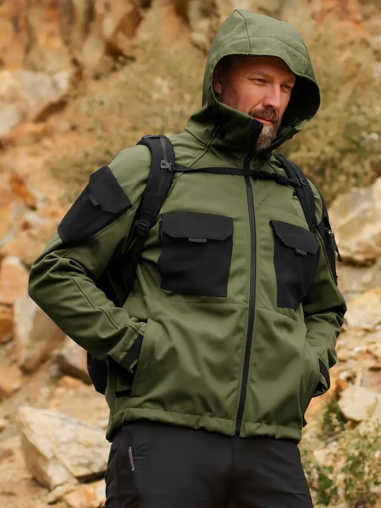 Winddichte Outdoorjacke mit Kapuze für Herren