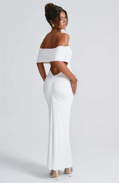 Trägerloses, rückenfreies, sexy Maxikleid