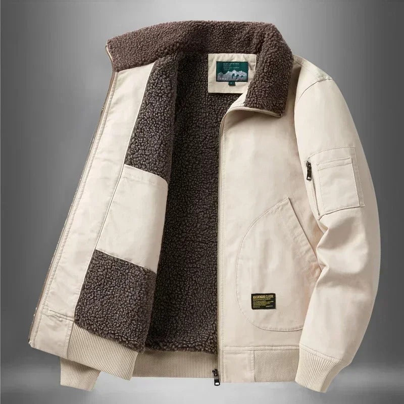 Herren Fliegerjacke Mit Sherpa Futter
