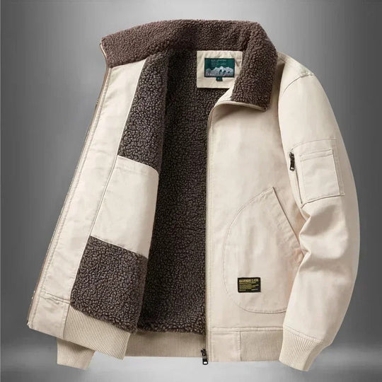 Herren Fliegerjacke Mit Sherpa Futter