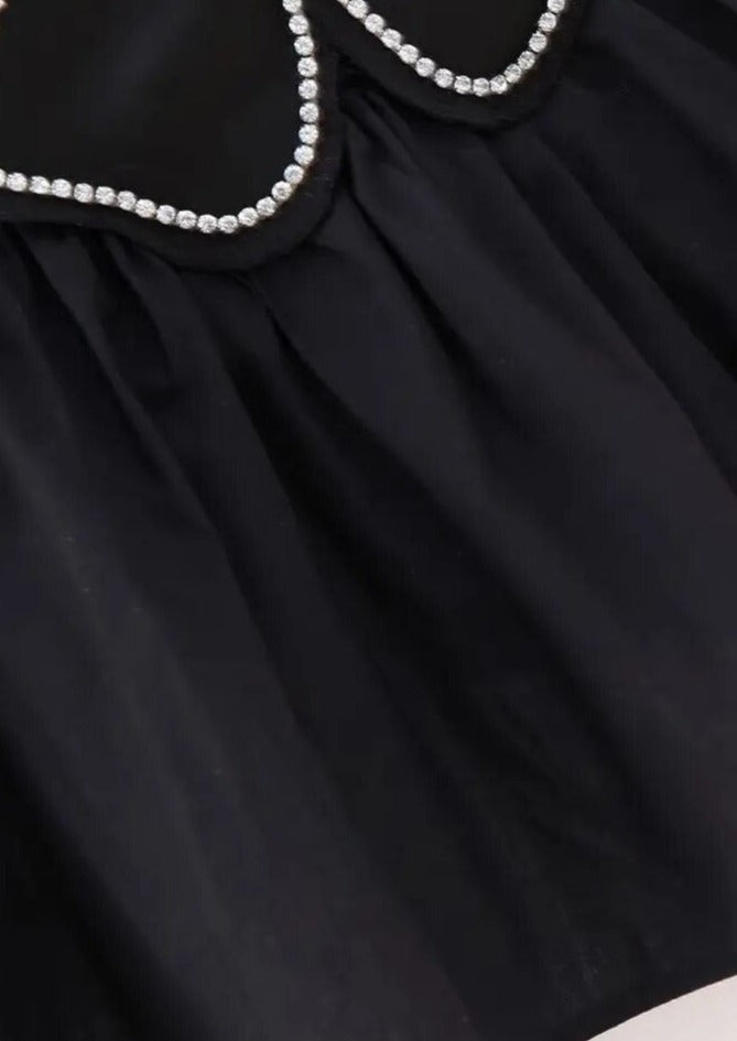 Damen Schwarzes Ärmelloses Arabella Oberteil