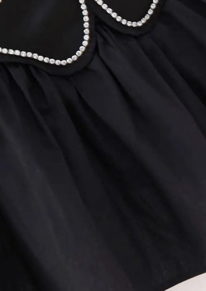 Damen Schwarzes Ärmelloses Arabella Oberteil